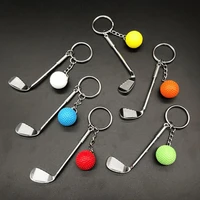 keychain lightweight golf ball pendant keychain fashion zinc alloy split keyring for sport lovers