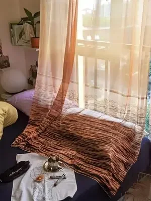 Красивый закат художественный узор передающие шторы для спальни фотофон