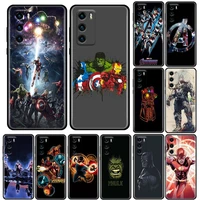 phone case for huawei p10 p20 p30 case p40 lite p50 pro plus p smart z soft silicone cover marvel avengers animeo iron man