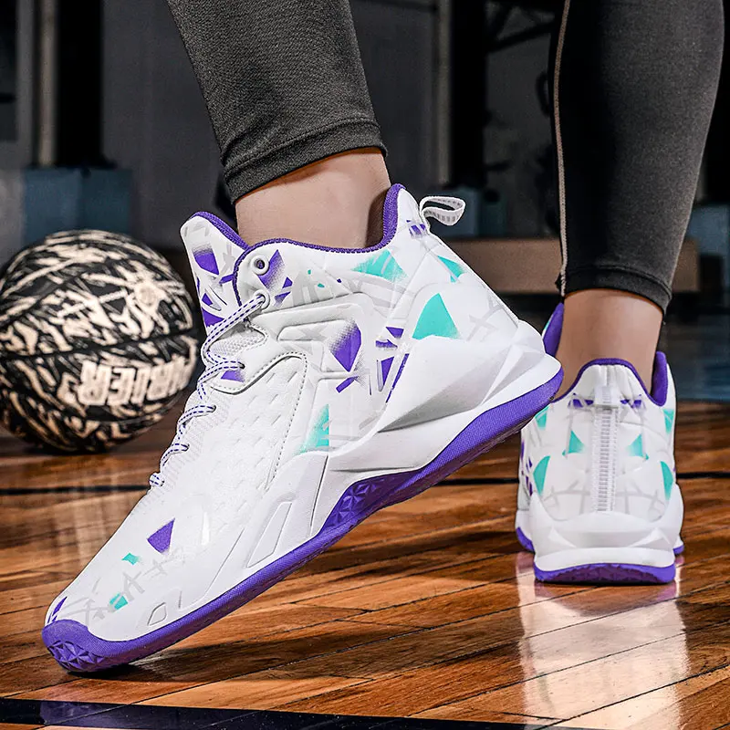 

High Quality Retro Basketball Shoes Men Sneakers Boys Basket Shoes Autumn High Top Anti-slip Outdoor Sports Shoes Women Trainer