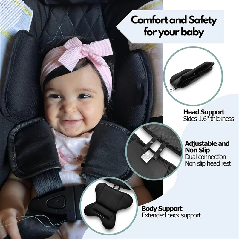 Фото Защита от ударов для детских автокресел Doona, Graco Snugride, Britax, Chicco, Keyfit, Evenflo: вставка для младенцев с поддержкой головы и тела №5