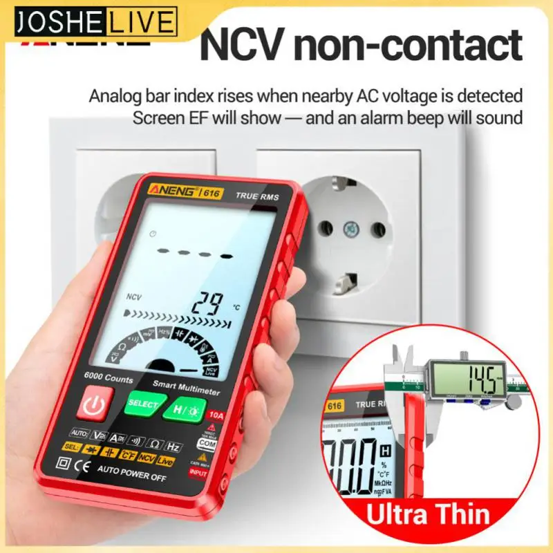 

Цифровой мультиметр с подсветкой и большим экраном, 6000 отсчетов