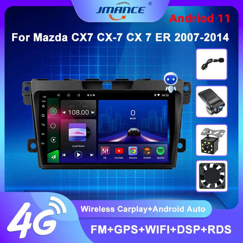 

JMANCE для 2007 2008 2009 2010 2011-2014 MAZDA CX-7 cx7 cx 7 2DIN DSP Android Auto автомобильный радиоприемник с навигацией GPS мультимедийный плеер
