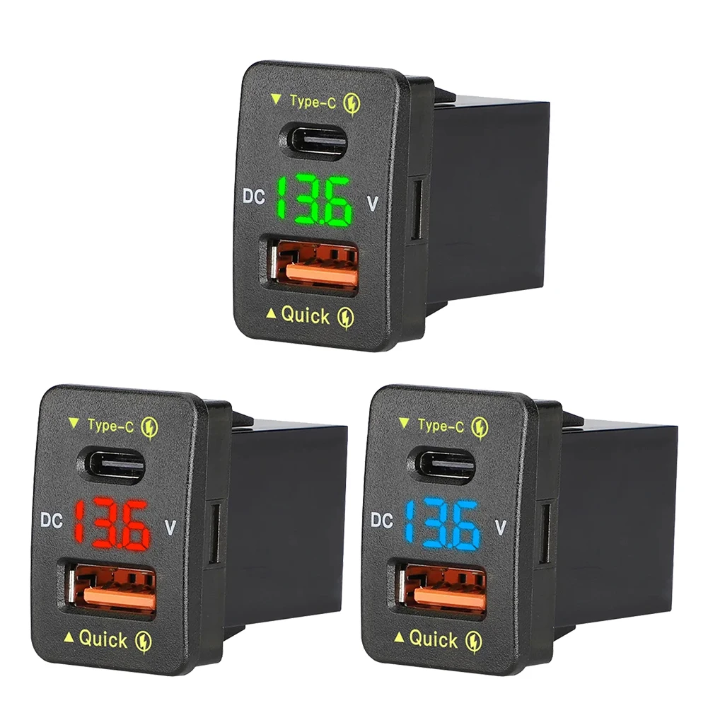 Адаптер питания для автомобиля зарядное устройство быстрой зарядки 33 х23 мм 36 Вт