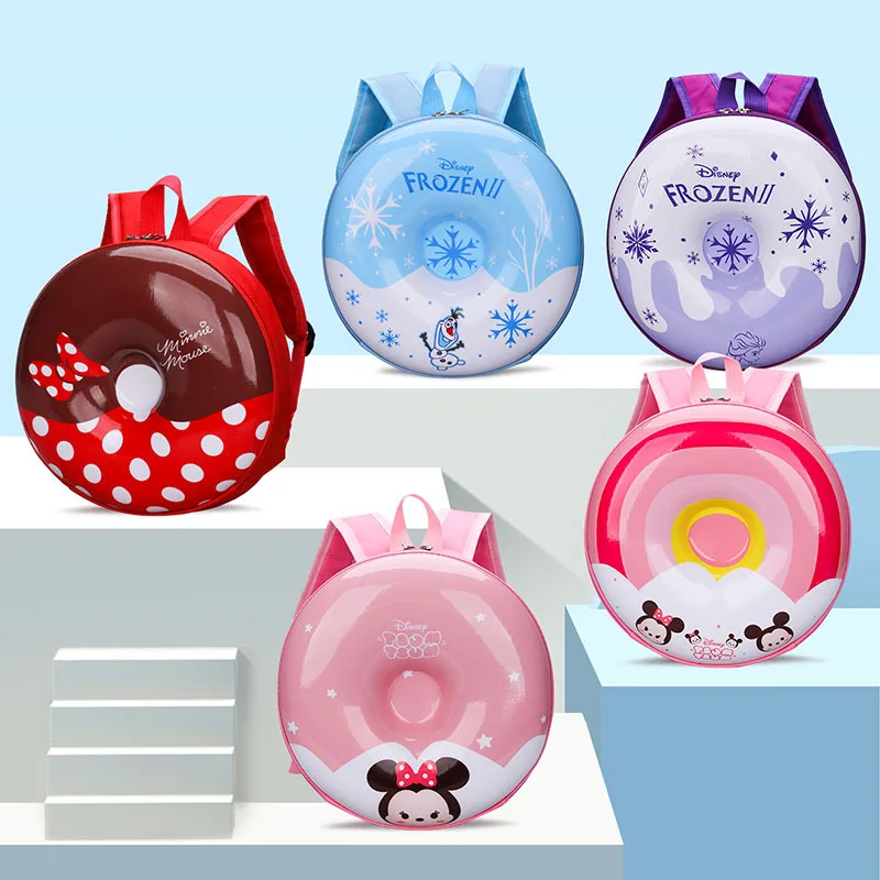 

New Disney Children's Lovely Cartoon Backpacks Boys Girls Mickey Mouse Kindergarten Schoolbags Kids Waterproof Round Backpack