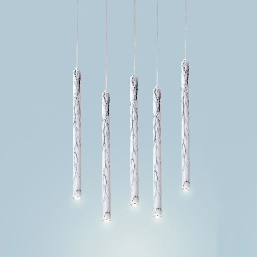 

Simulated Marble LED Pendant Lamps Aluminum Kitchen Island Shop bar cafe Hanging Lamps Restaurant Bar Suspension Pendant Light