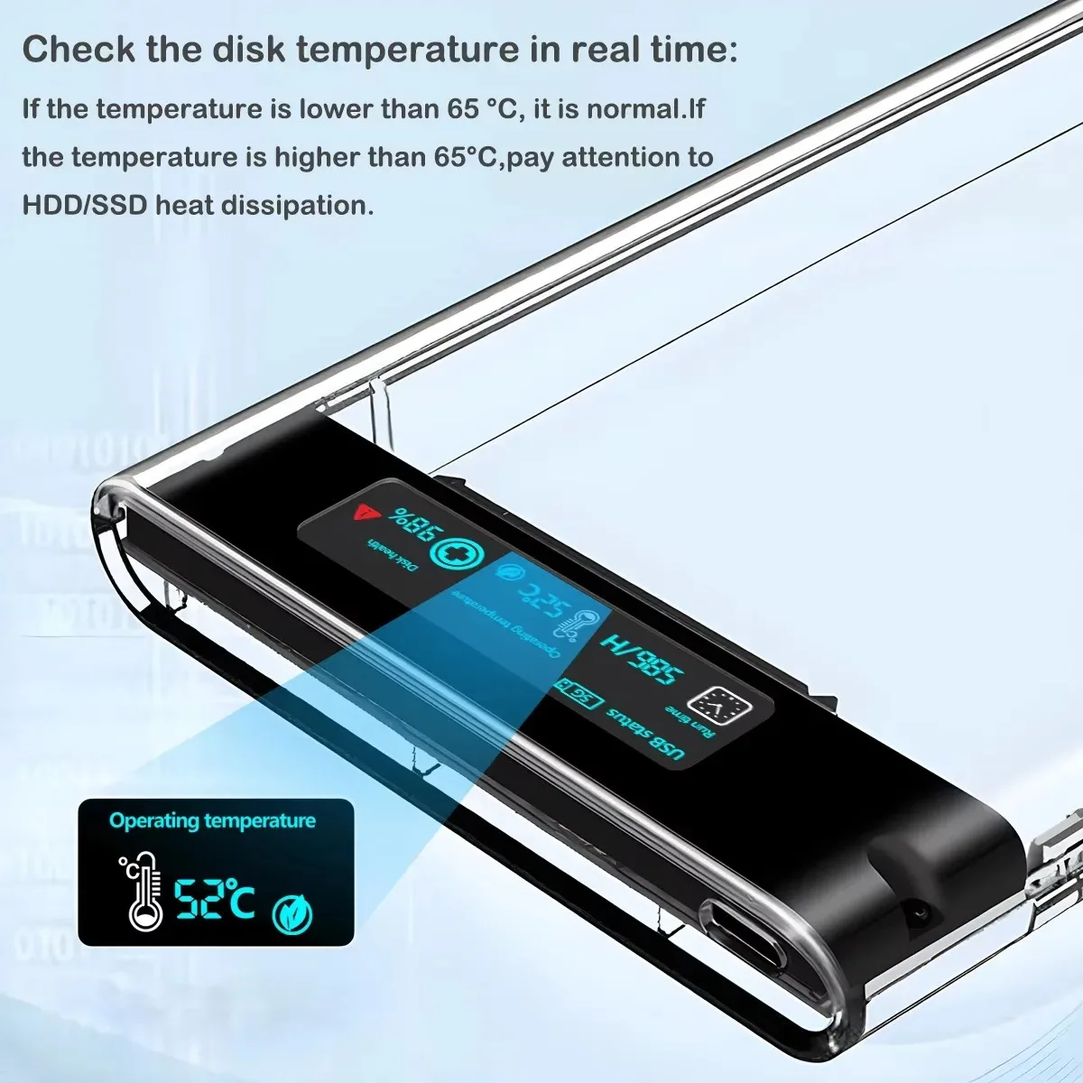 Прозрачный жесткий диск 5 Гбит/с 2 5-дюймовый внешний ноутбук Type-C механический