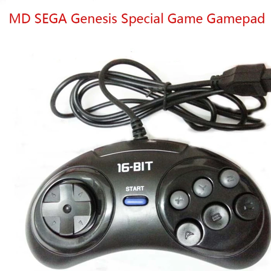 2pcs/1pc MD SEGA Gamepads 16bit Sega Genesis Game Controller 9 Holes Sega Joypad High Quality Game Accessories