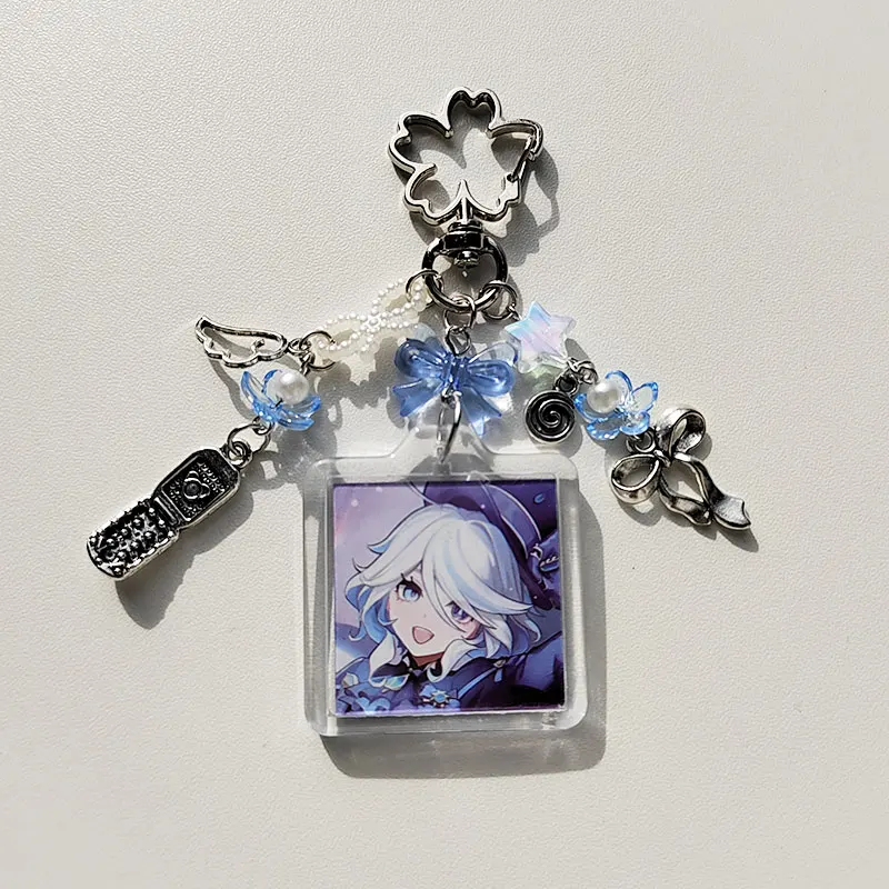 Ручная работа Furina Вдохновленный бисером брелок бант Звездные украшения