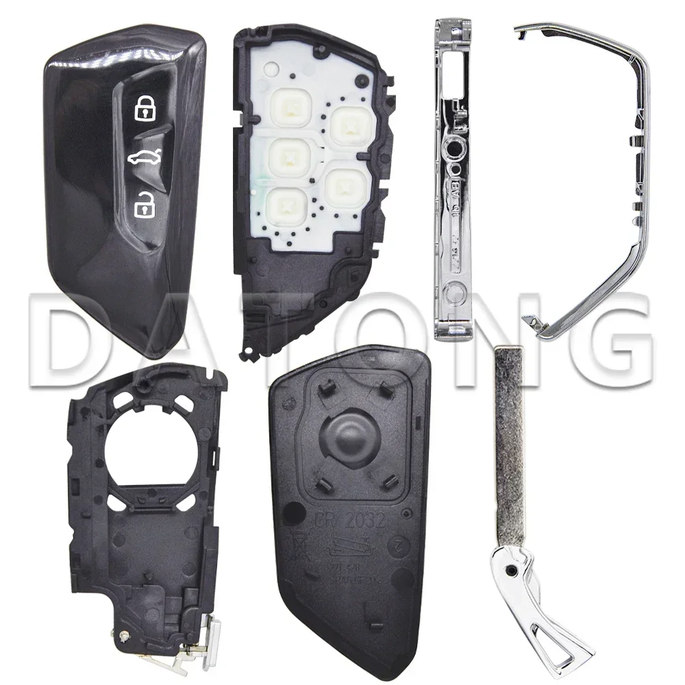 Чехол для автомобильного ключа Datong World VW Volkswagen Golf MK8 Polo ID3 ID4 Tiguan Skoda Octavia сменный