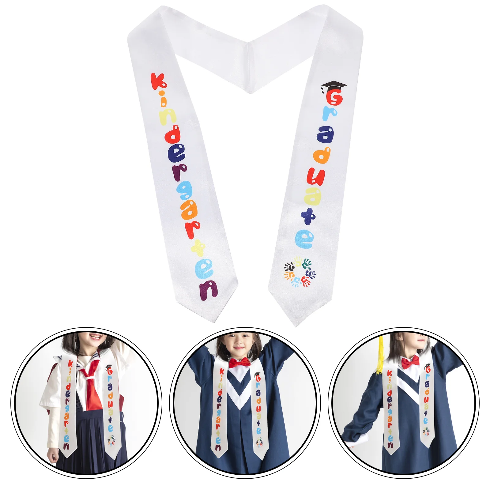 

Belt Kids Kindergarten Graduation Stole Belts Sash 2023 Academic Gown Children's Printed Shawl