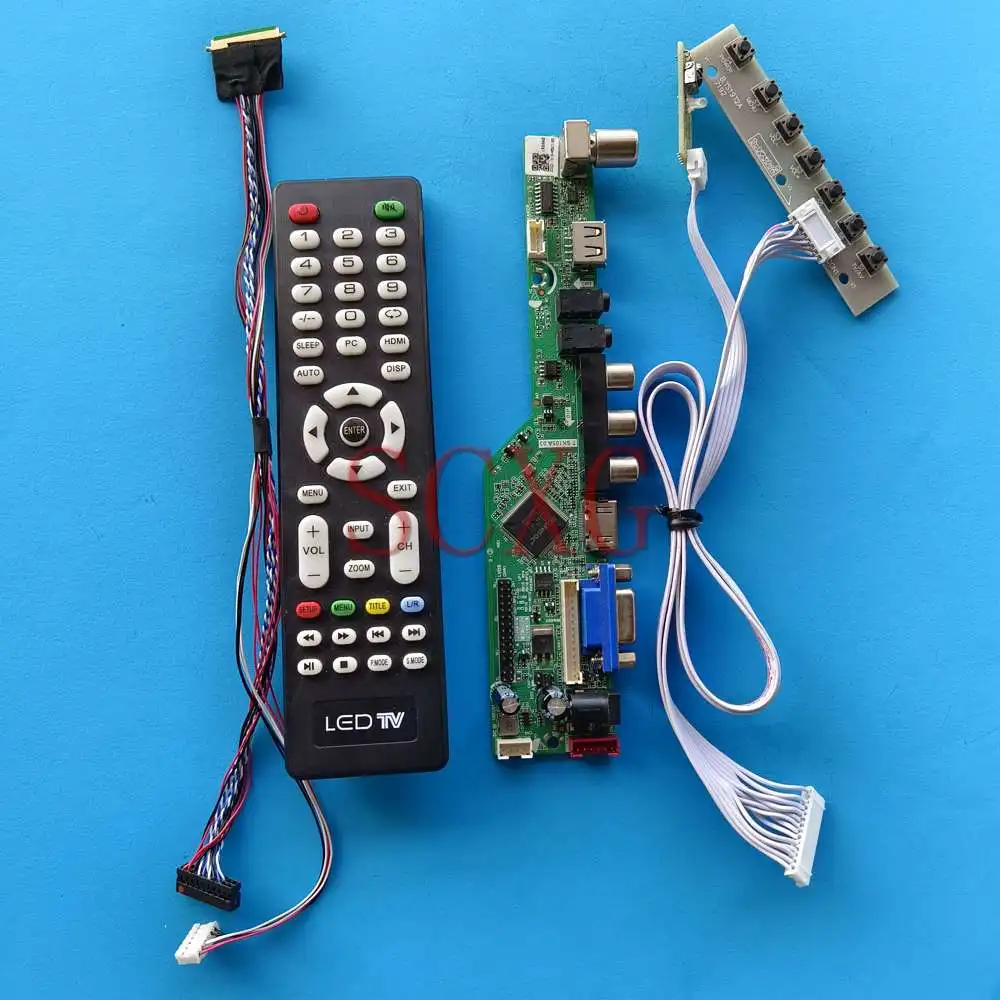 

LCD Screen Driver Board DIY Kit For N156B6-L0B 15.6" USB HDMI-Compatible VGA AV 1366 768 40 Pin LVDS Tablet PC TV Analog Signal