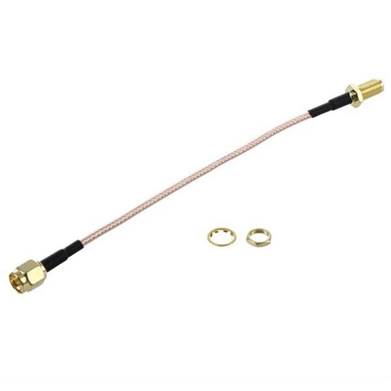 

6X SMA Male To SMA Female Nut Bulkhead Crimp RG316 Coax Cable Jumper Pigtail 15Cm