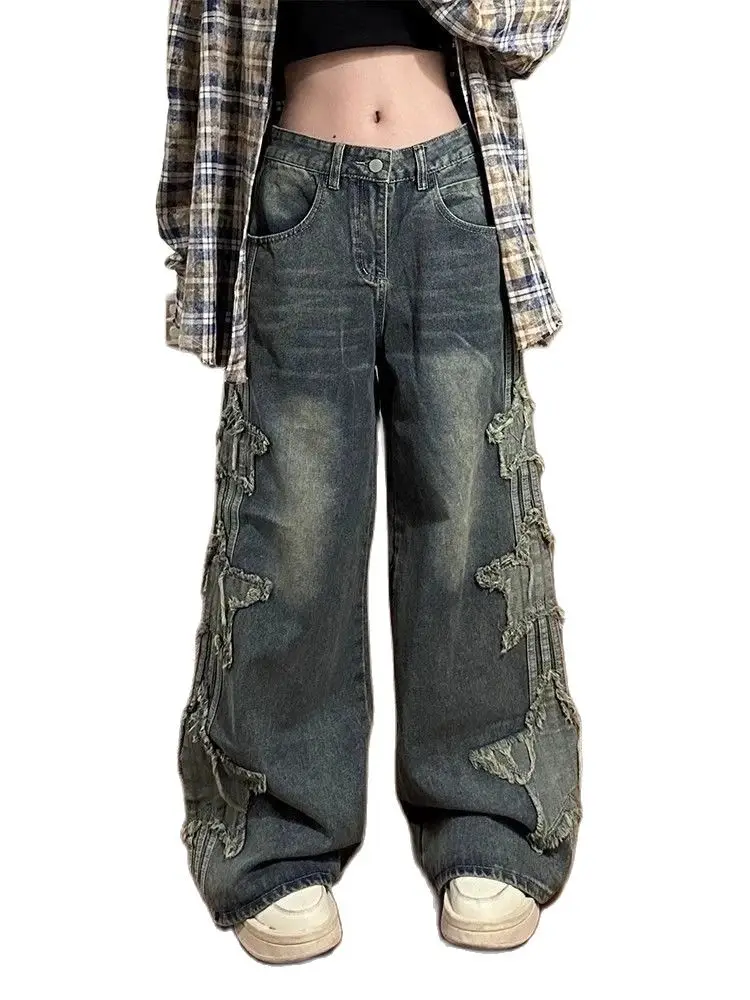 Женские мешковатые джинсы в стиле Харадзюку уличная одежда японском 1920-х годов