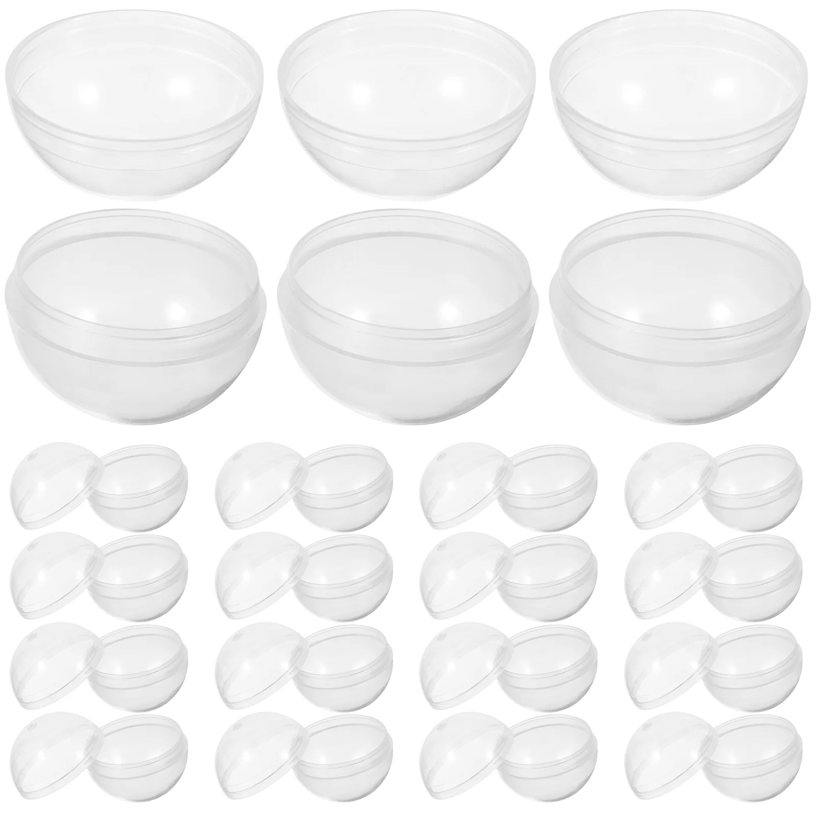 

Clear Fillable Balls Transparent Plastic Round Balls Diy Claw Machines Balls Vending Machine Beaded Storage Packing Balls 4.5Cm