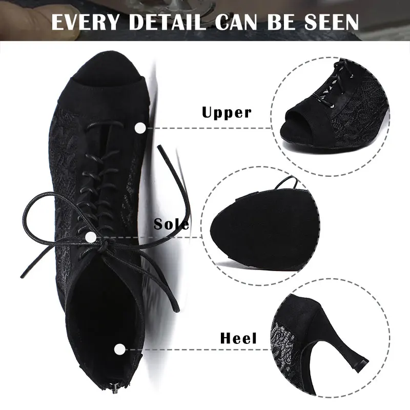 SWDZM Women Tango Dance Shoes High Quality Latin Dance Booties Suede Sole Sasa Dancing sexy high-heeled Jazz Boots Ladies