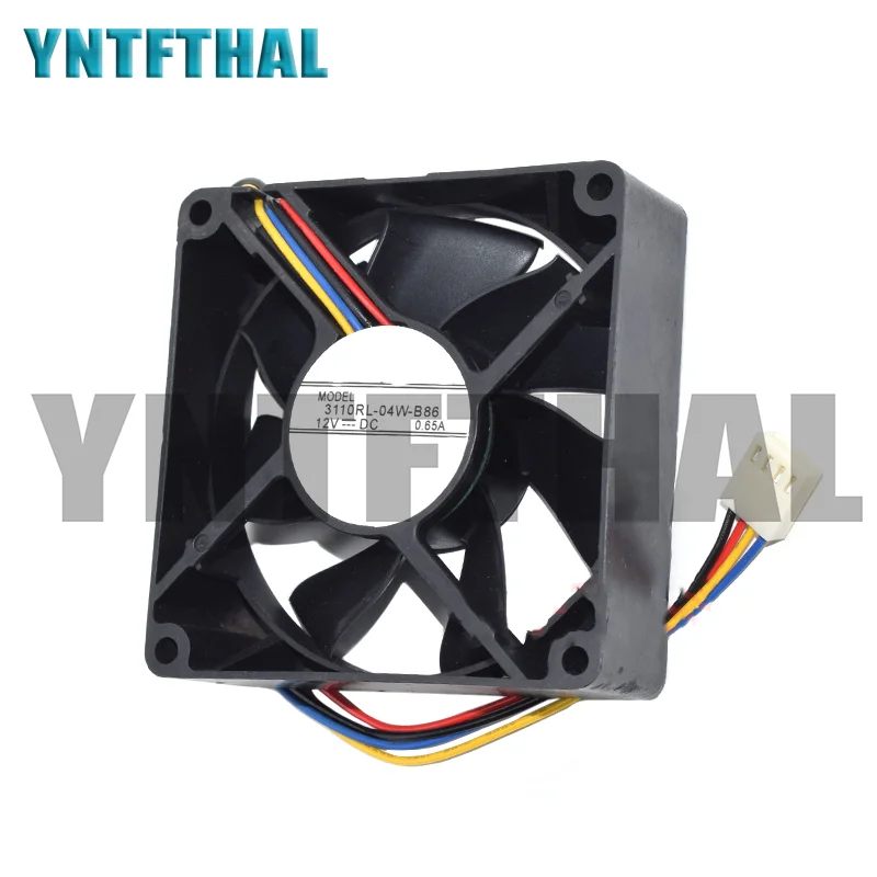 3110RL-04W-B86 Новинка 8025 dc12в 0,65a 80*80*25 мм 4 провода PWM контроль температуры вентилятор работает