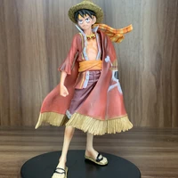 one piece anime figure monkey d luffy the red cloak desktop ornament collect model surroundings kids toys holiday gift pvc