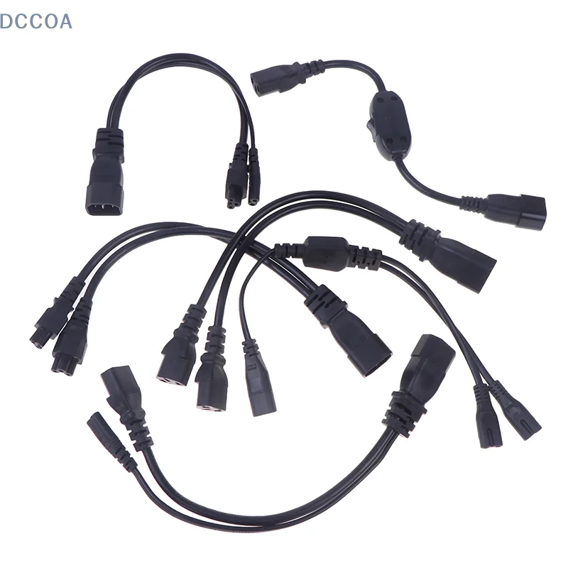 Штекер IEC C14 к 2XC13 C5 C7 C11 Женский разветвитель Y-типа Кабель питания кабель адаптера
