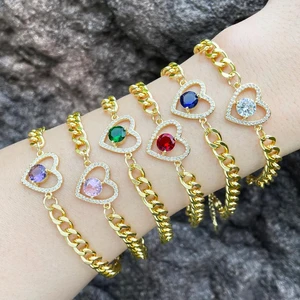 Fashion New Accessories Simple Hollow Love Bracelet Light Luxury Ins Niche Design Heart-shaped Copper Bracelet Wholesale