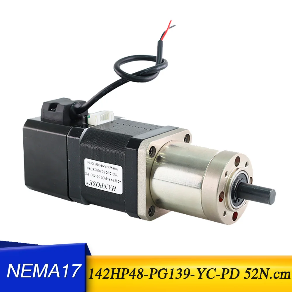 

Постоянный магнит, шаговый двигатель постоянного тока 42HP48-PG139-YC-PD, Редукционный коэффициент 14-1 189-1 720-1 Nema17, ремневой тормозной двигатель с за...