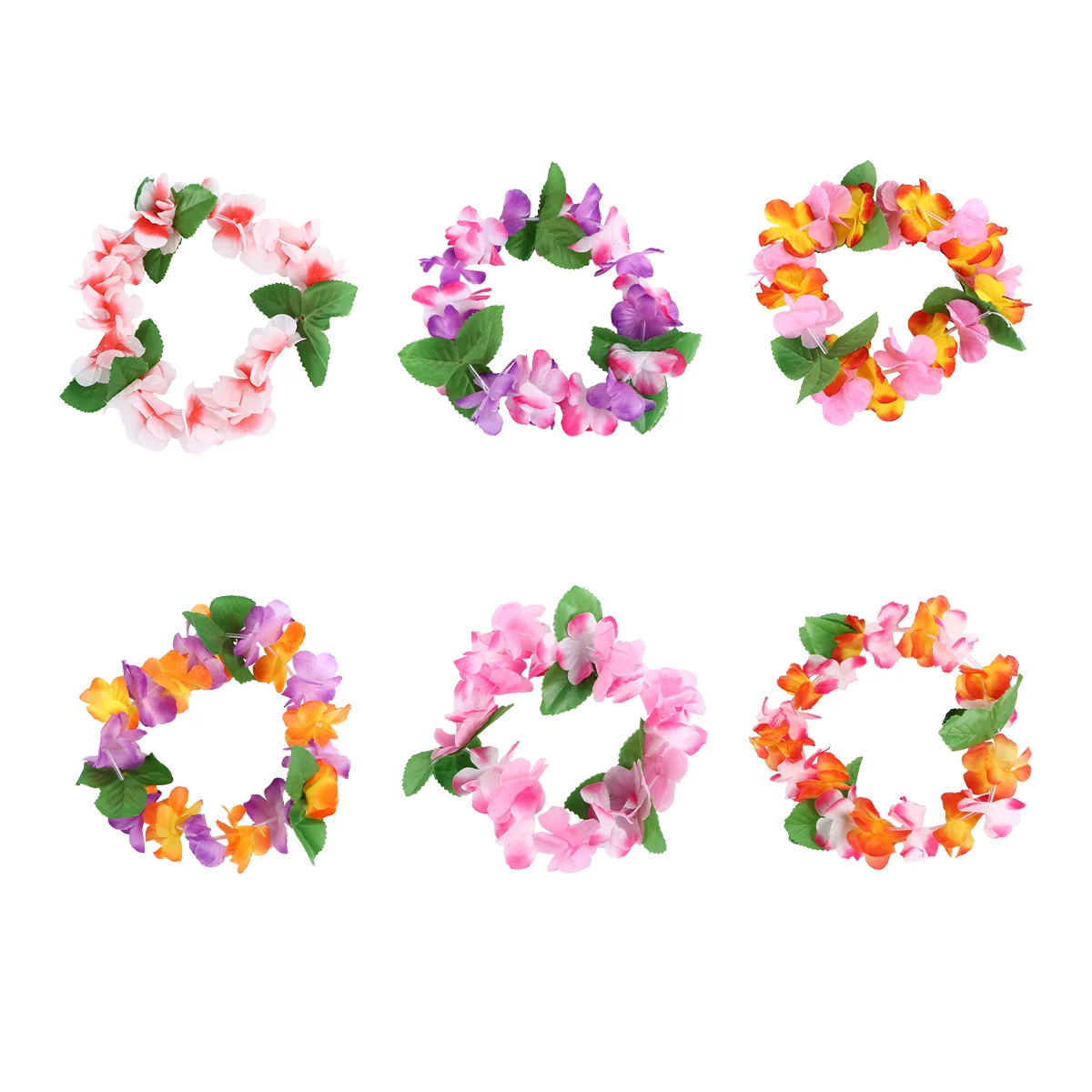 

Hawaiian Leisflowers Headband Tropical Kids Women Assesseries Hawiian Adults Parties Flower Bulk Headpiece Party Luau Lei Hair