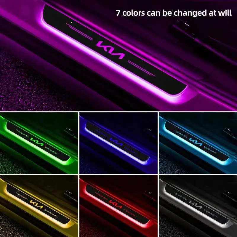 

Car Acrylic LED Welcome Pedal Plate Door Sill Pathway Light For KIA EV6 KX5 Niro Sorento Soul Seltos K2 K3 K5 Sportage Ceed RIO