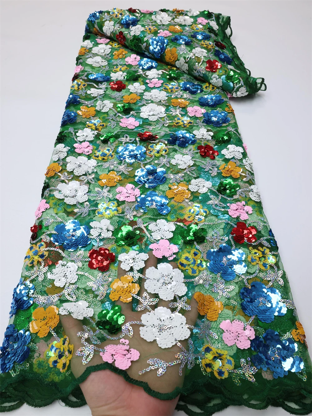 Ткань африканского кружева NI.AI 2022 высокого качества с пайетками французская сетка нигерийские тюли для женщин LY940