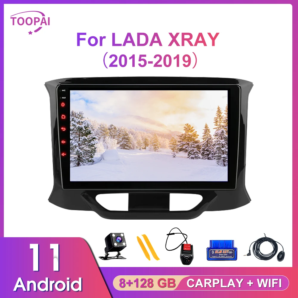 

Toopai For Lada Xray X ray 2015-2019 Car Multimedia Player GPS Navigation Head Unit Player Stereo DSP Android 11 Auto Radio