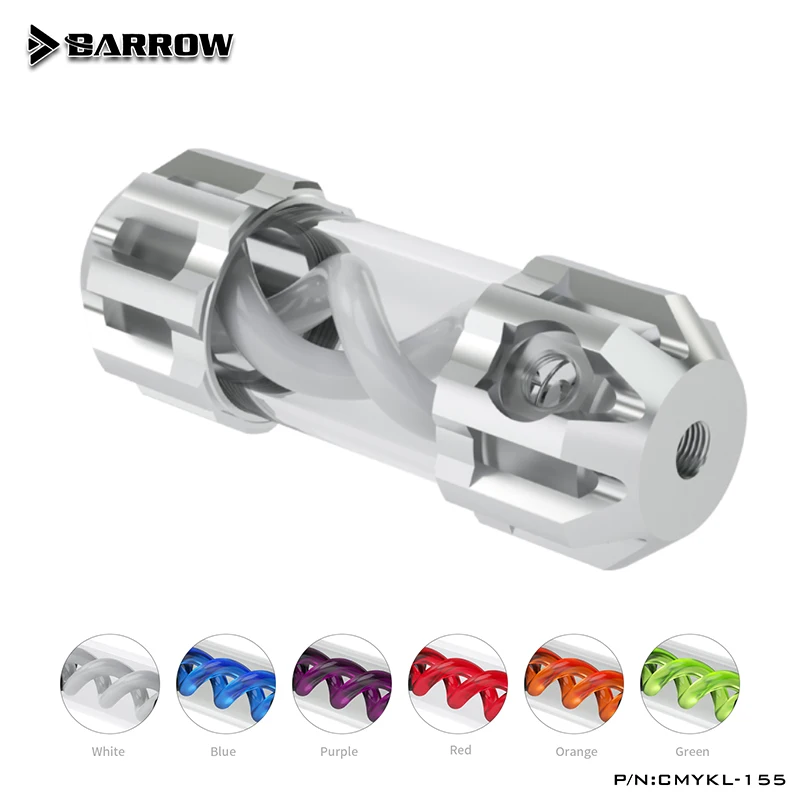 

Barrow CMYKL-155, Composite Type Virus-T Reservoirs, Aluminum Alloy Cover + Acrylic Body, Multiple Color Spiral, 155mm