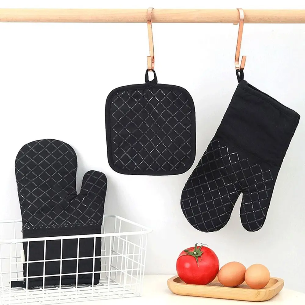 

Cake Baking Heat Resistant Anti-Scalding Oven Mitts Cotton Non-Slip Insulation Gloves