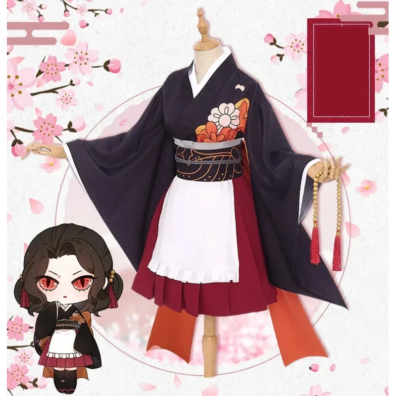 Новый аниме-косплей-костюм 2025 года униформа горничной Kanroji Mitsuri Kibutsuji кимоно Blade