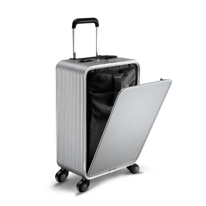 Brand New Front pocket Full Aluminum Alloy Trolley Suitcase Carry-on Traveling Luggage Bag Suit Case