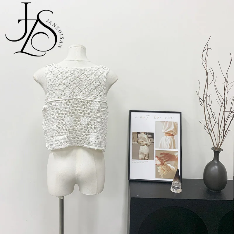 JANZHISAN женские вязаные крючком топы больших размеров летние хлопковые в пляжном