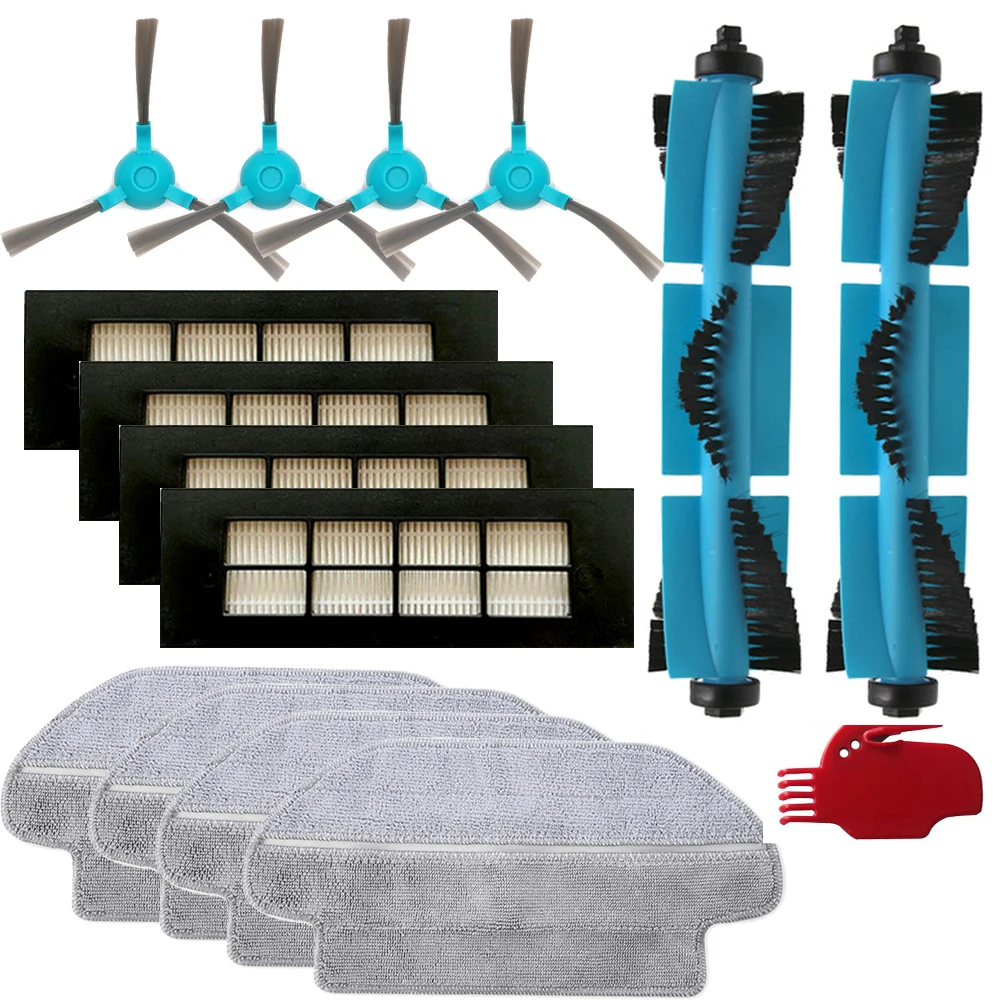 

Main brush Washable Filter Side brush for Conga 3090 Robot Vacuum Cleaner Mopping Cloth Roller Brush