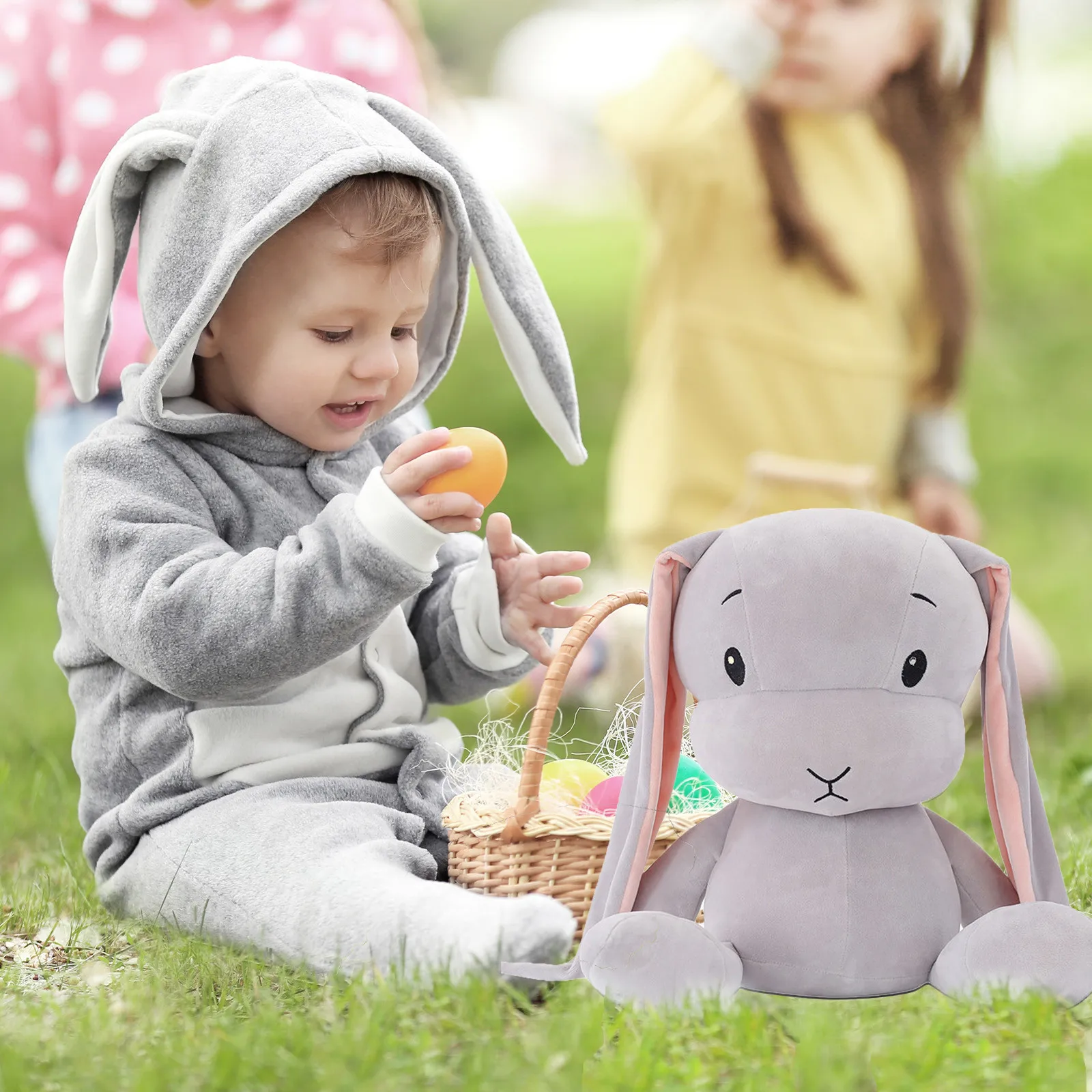 

Easter Gifts,Bunny Easter Doll,Easter Toy Gift For Kids Baby Sleep Doll,Bunny Tote Plush Toy For Easter Decorations