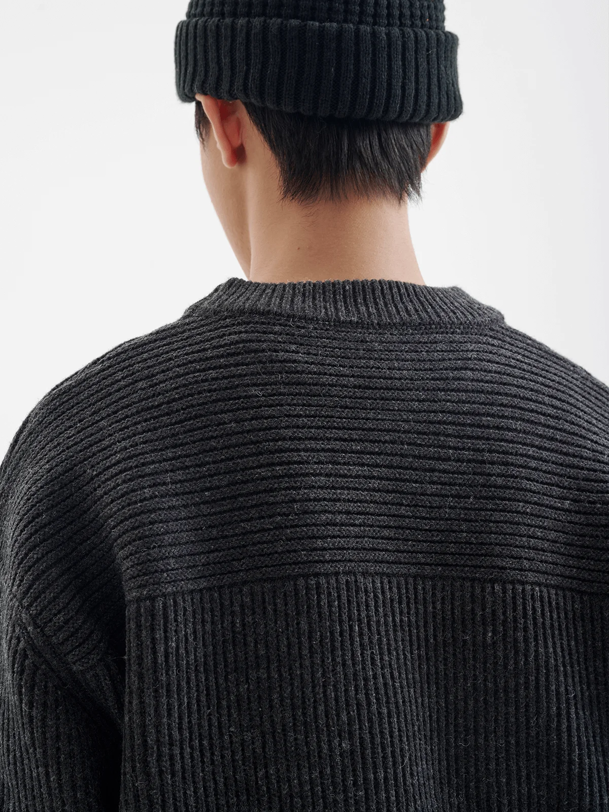 Buttbill 24aw Commuter 5% Wool round Neck Ingot Needle Long sleeve Clothes Men's Pullover Hoodie Base