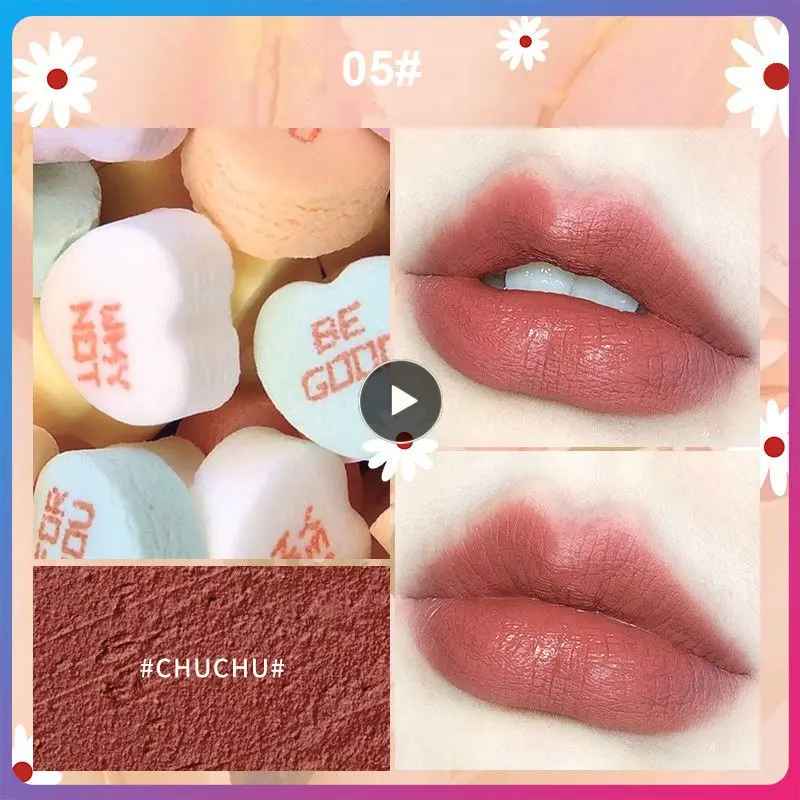 

Pink Lipstick Pen Silky Smooth Matte Moisturizing Lip Pen Not Easy To Discolor Plump Lips Makeup Comestics Pomade TSLM1