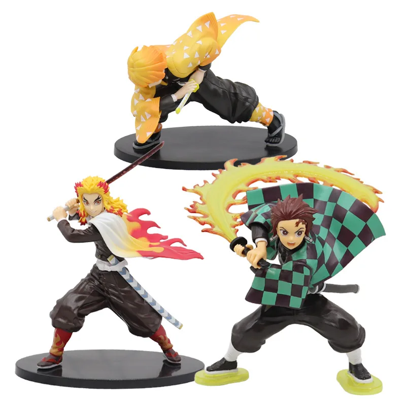 

1pcs Anime Demon Slayer Figure Kimetsu no Yaiba Kamado Tanjirou Agatsuma Zenitsu Kamado Nezuko Kochou Shinobu PVC Figure Toys