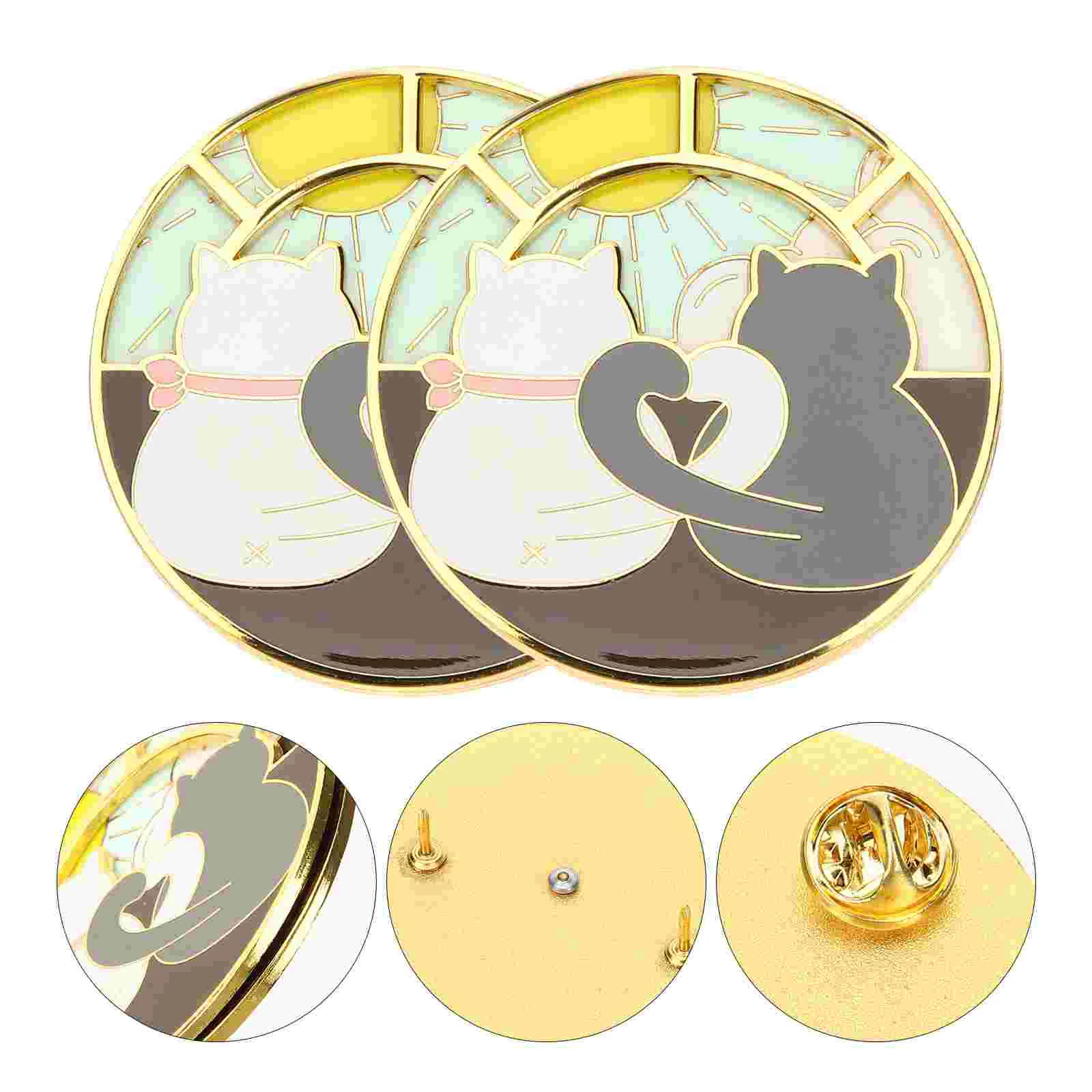 

Brooch Pin Cat Women Clip Backpacks Brooches Rotating Cartoon Enamel Aesthetic Scarf Animal Shawl Clothing Decorative