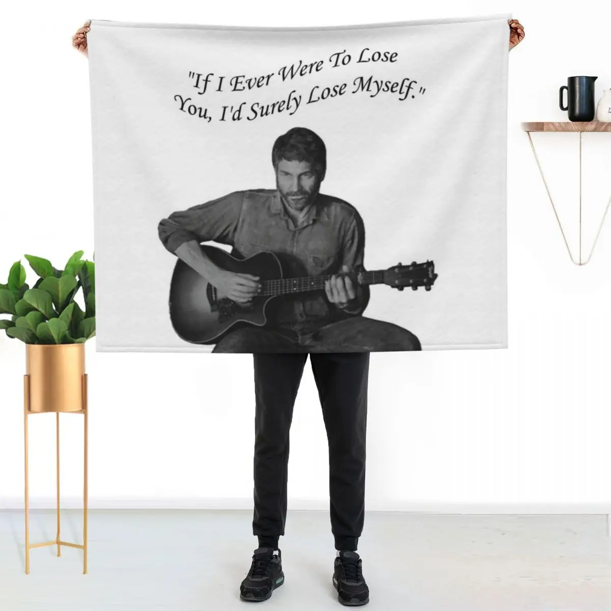 Фото Плед Joel (TLOU) If I Ever Were To Lose You Art Throw Blanket, портативное легкое одеяло для путешествий и кемпинга №2