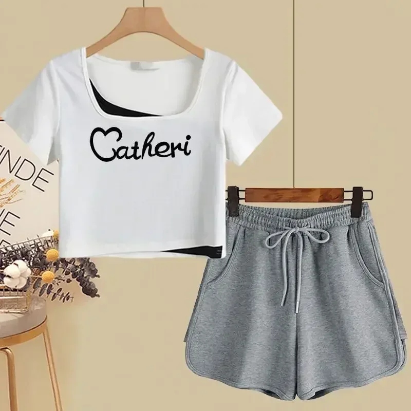 2024 модный новый искусственный костюм-двойка женские весенне-летние свободные