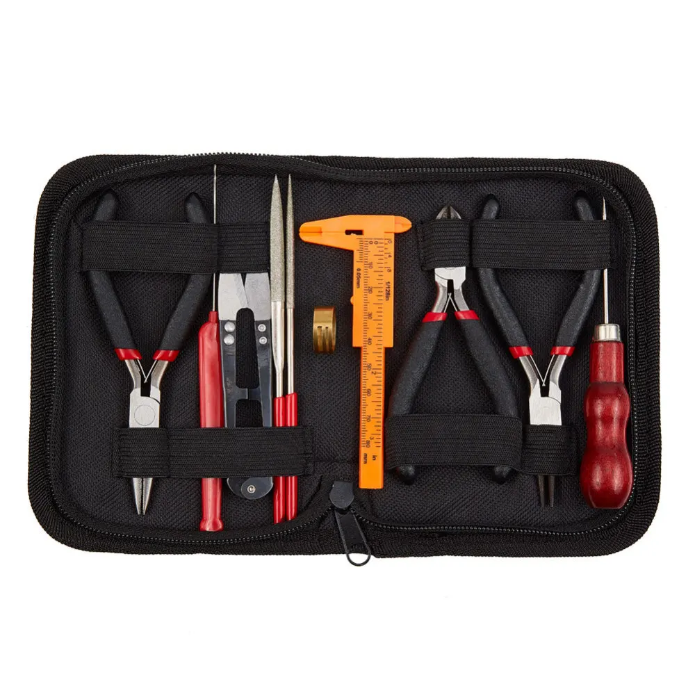 

DIY Jewelry Making Tool Sets Repair Accessories with Multi-style Pliers Crochet Needles Brass Rings Scissor Bead Awls Handmade