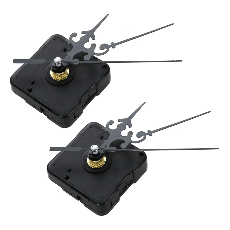 

2X DIY Clock Metal Texture Creative Wall Clock Retro Wall Clock Movement Accessories Black