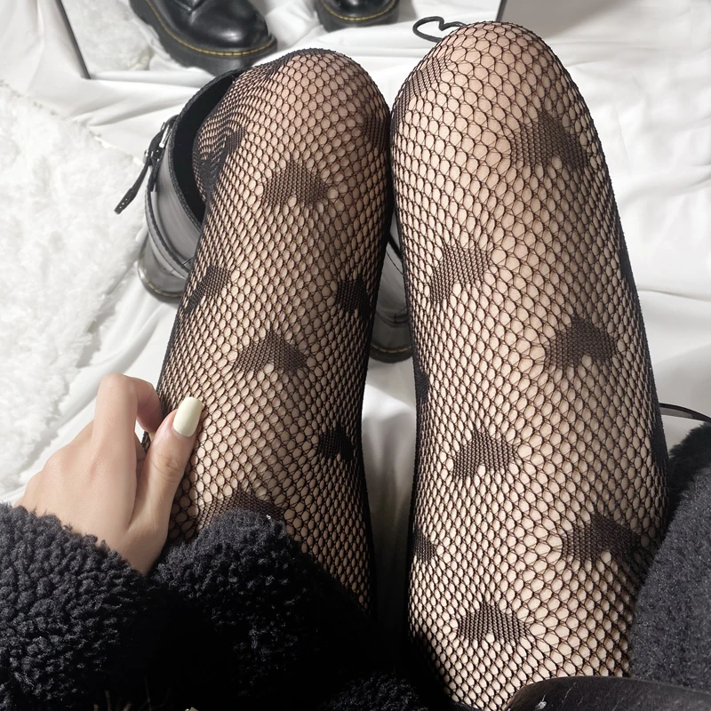 Лолита готические кружевные нейлоновые колготки чулки женские сетчатые