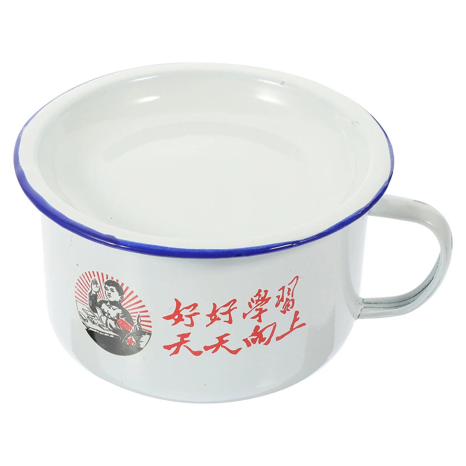 

Bowl Enamel Mug Noodle Soup Cup Coffee Ramen Basinenamelware Water Pan Storage Beating Vegetables Egg Cooking Baking Mixing