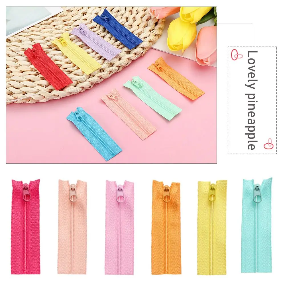 

New DIY Clothes Accessory 6cm 20 size Handmade Sewing Scrapbooking Garment Applique Doll Clothing Zippers Mini Zipper