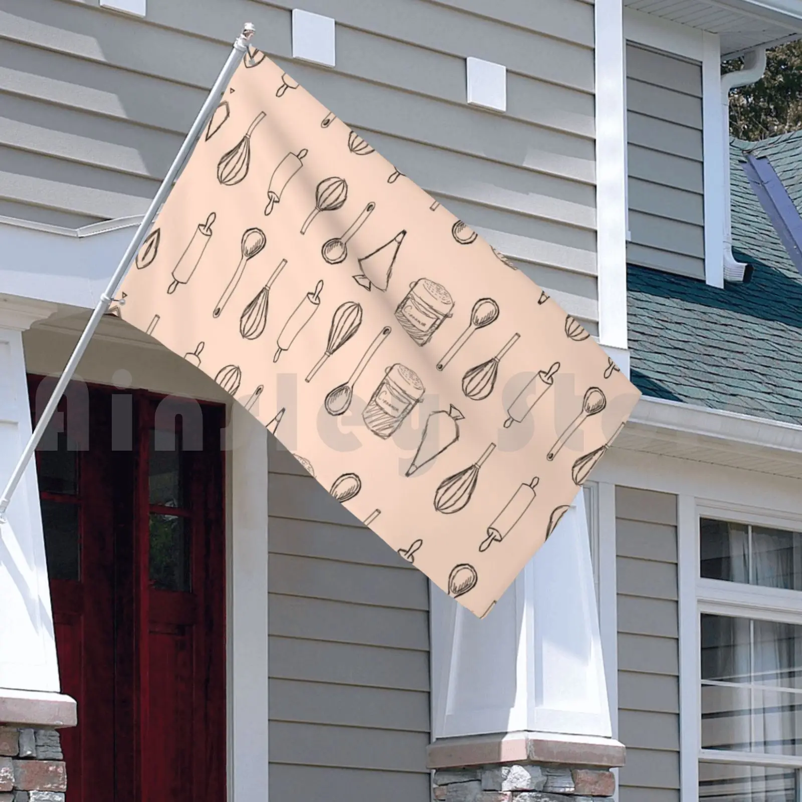 Уличный декор для выпечки флаг автомобиля венчик 3049 милый розовый оранжевый