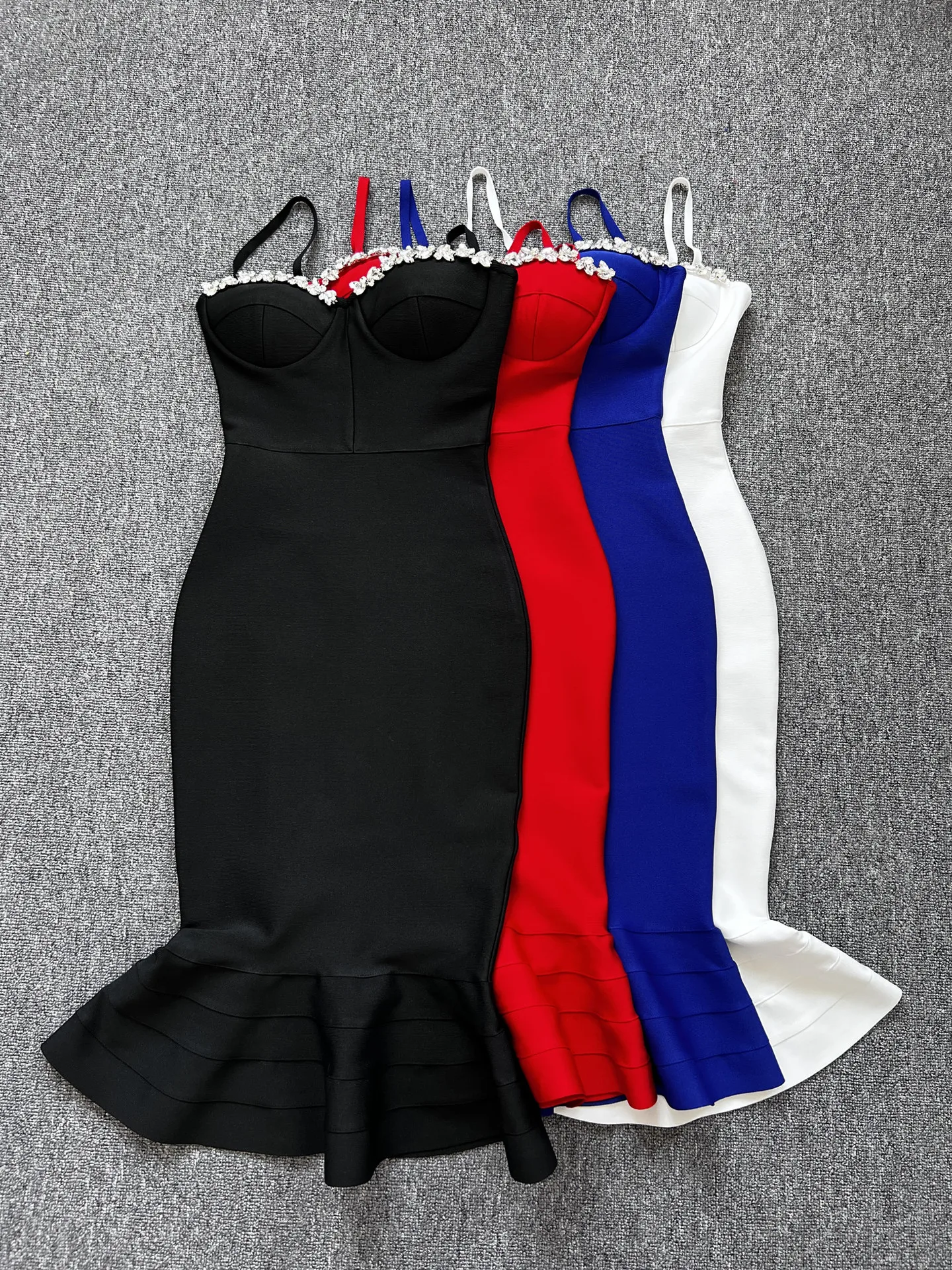 High Quality Women Sleeveless Sexy Strap Bodycon Mid-calf Dress Rayon Bandage Fashion Elegant Evening Party Dress Celebrate Wear