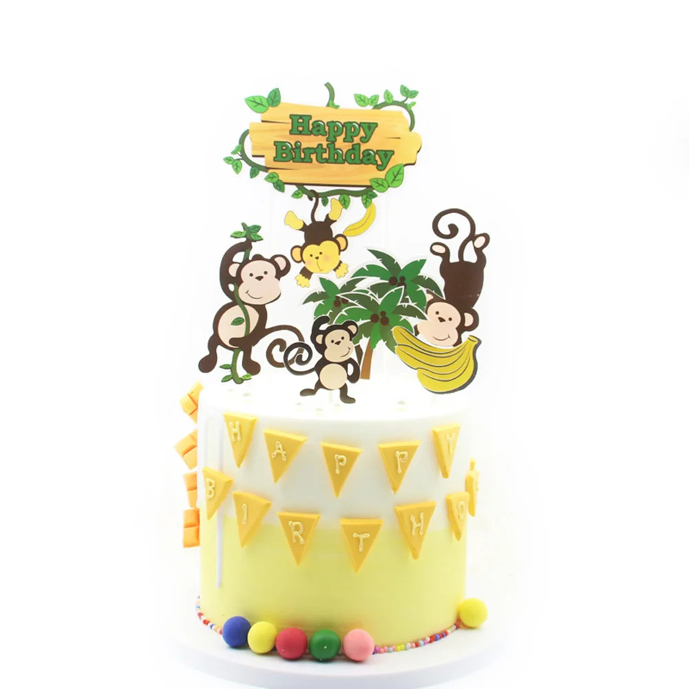 

4 Sets Monkey Forest for Shower Birthday Party Supplies
